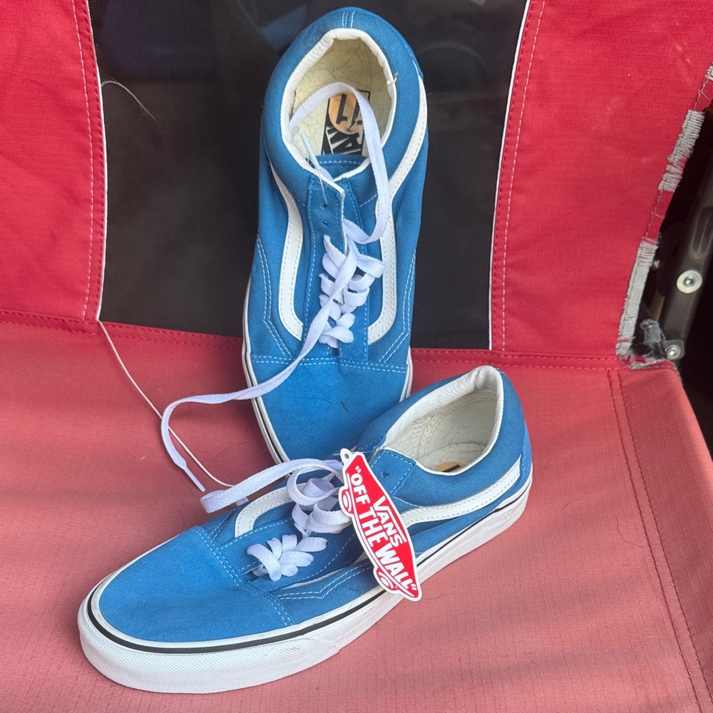 Vans Blue and White Men's Sneakers